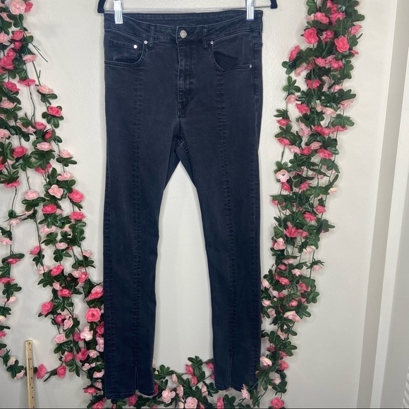 H&M Black Wash Skinny Ankle Jeans 30 High Waist - Picture 1 of 7